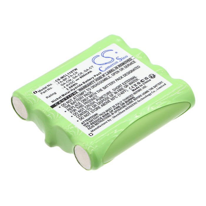 CS-MCL110TW : Battery for Cobra FRS70, FRS80, FRS85 and others - Replaces Cobra FA-BP, FA-CK, GA-CM and others