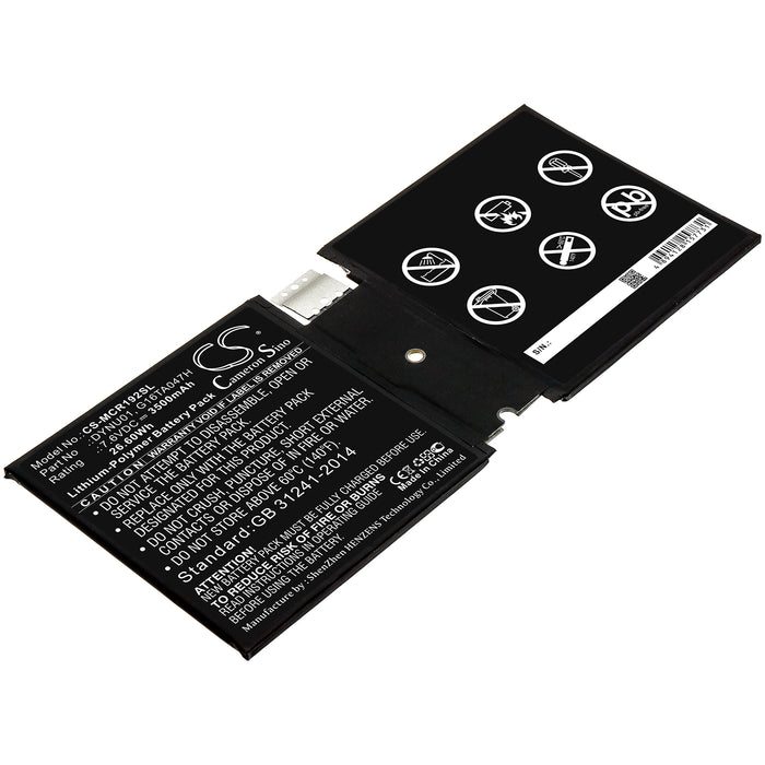 CS-MCR192SL : Battery for Microsoft Surface Go 2, Surface 1927 - Replaces Microsoft DYNU01, G16TA047H