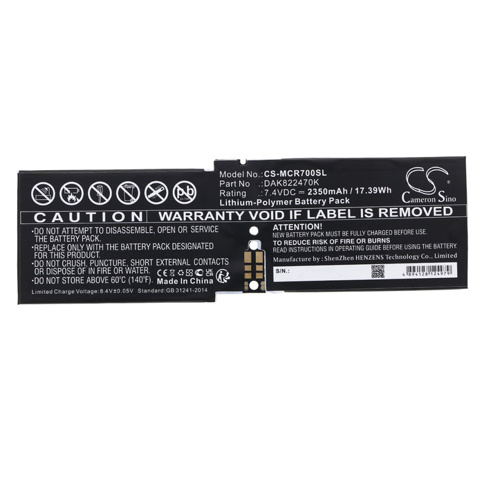 CS-MCR700SL : Battery for Microsoft Surface CR7 13.5", CR7-00005, Surface Book CR7-00001 and others - Replaces Microsoft DAK822470K, G3HTA020H, G3HTA044H and others