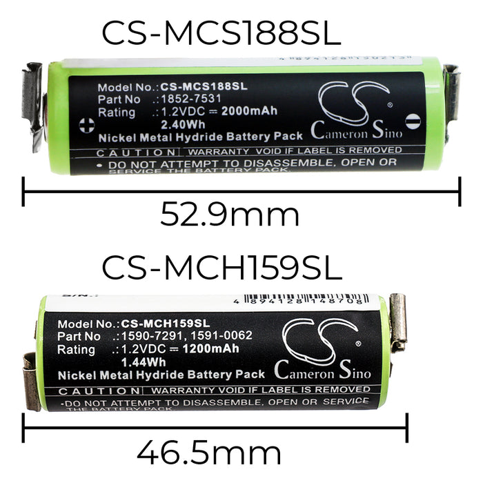 CS-MCS188SL : Battery for Wella Xpert HS50, Tonde Eco S, Profi XS and others - Replaces Wella KR-800 AAE