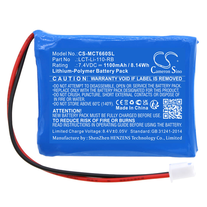 CS-MCT660SL : Battery for Tree LCT-Li-7, LCT-Li-33, LCT-Li-110 and others - Replaces Tree LCT-Li-110-RB