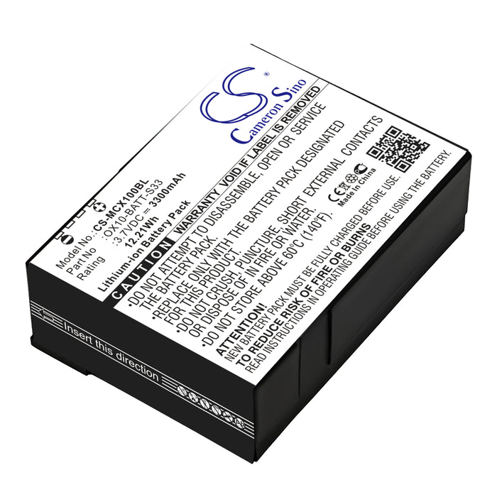 CS-MCX100BL : Battery for M3 Mobile Orange, OX10, OX10 RFID - Replaces M3 Mobile OX10-BATT-S33