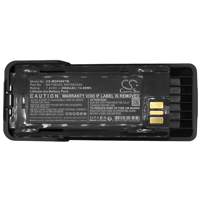 CS-MDP480TW : Battery for Motorola DP4000ex, DP4401ex ATEX, DP4801ex ATEX and others - Replaces Motorola NNTN8359, NNTN8359A, NNTN8359C