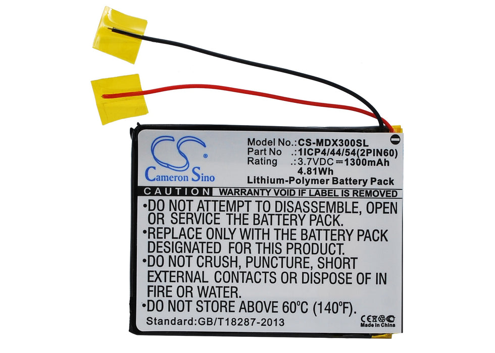 CS-MDX300SL : Battery for MODECOM MX3 - Replaces MODECOM 1ICP4/44/54(2PIN60)