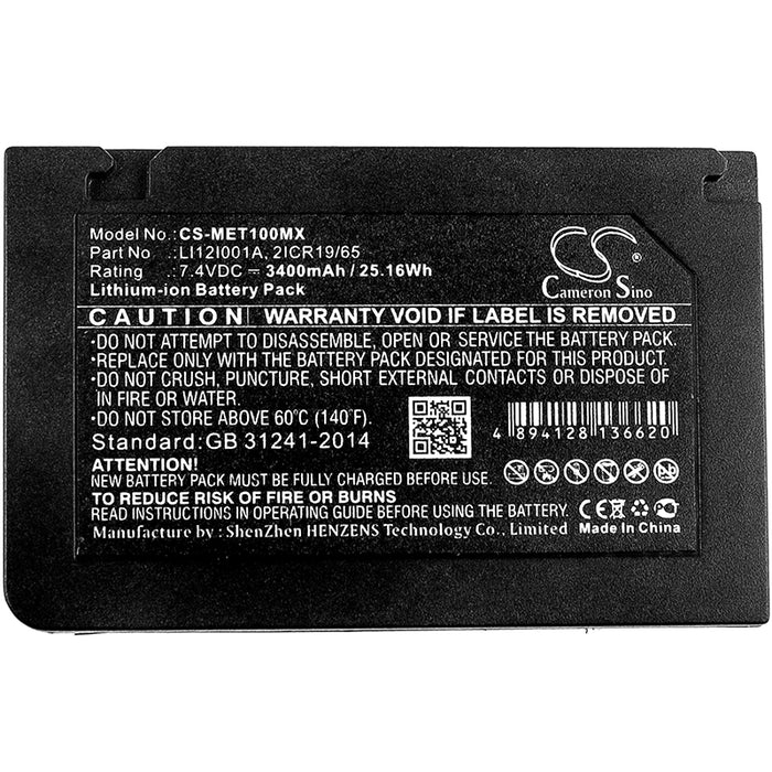 CS-MET100MX : Battery for Mindray T1, Defibrillateur Beneview T1 - Replaces Mindray LI12I001A, 2ICR19/65, LI12I002A and others