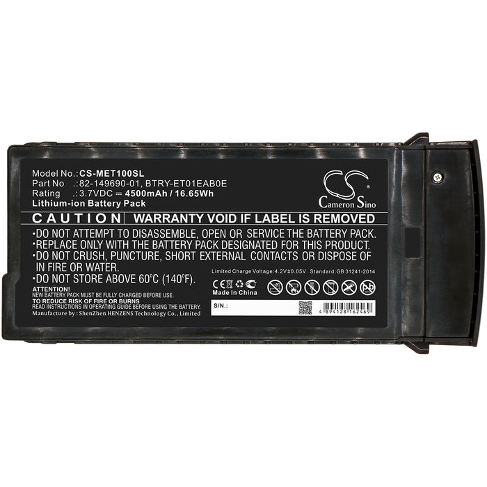 CS-MET100SL : Battery for Motorola ET1 - Replaces Motorola 82-149690-01, BTRY-ET01EAB0E