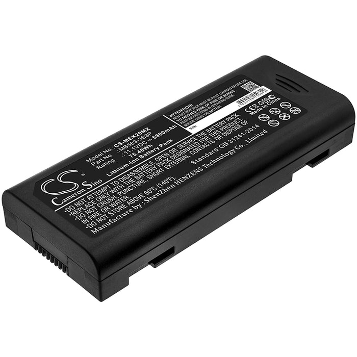 CS-MEX20MX : Battery for Mindray T5, T6, T8 and others - Replaces Mindray MB583-3S3P, LI23S002A, 022-000008-00 and others