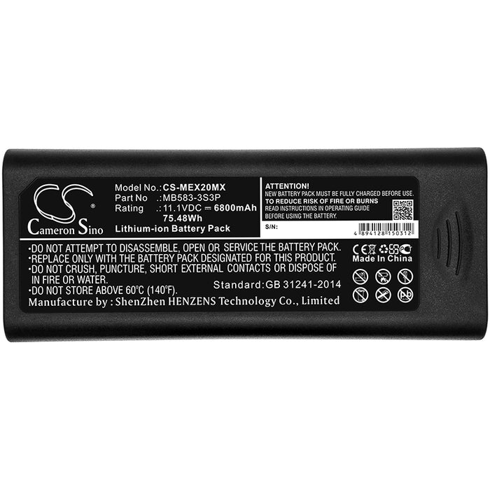 CS-MEX20MX : Battery for Mindray T5, T6, T8 and others - Replaces Mindray MB583-3S3P, LI23S002A, 022-000008-00 and others