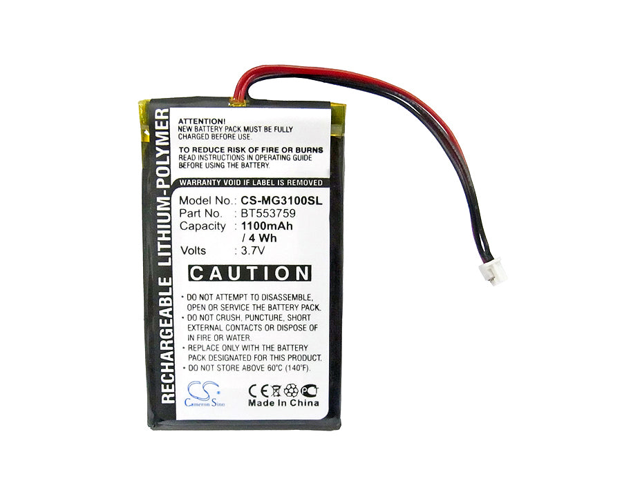 CS-MG3100SL : Battery for Typhoon MyGuide 3100 - Replaces Typhoon BT553759