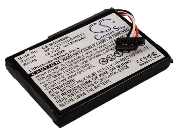 CS-MG5000SL : Battery for Typhoon MyGuide SilverGuide 5000, MyGuide SilverGuide 5000 NAV - Replaces Typhoon 541380530001, BP-L1200/11-B0001