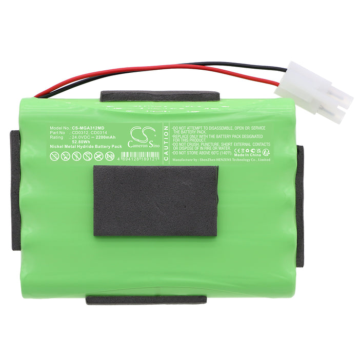 CS-MGA312MD : Battery for Mangar Airflo 24 low pressure air compressor - Replaces Mangar CD0312, CD0314