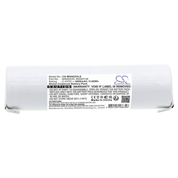 CS-MGN225LS : Battery for URA 130040, 131199, 137971 and others - Replaces URA MGN0225, MGN0736