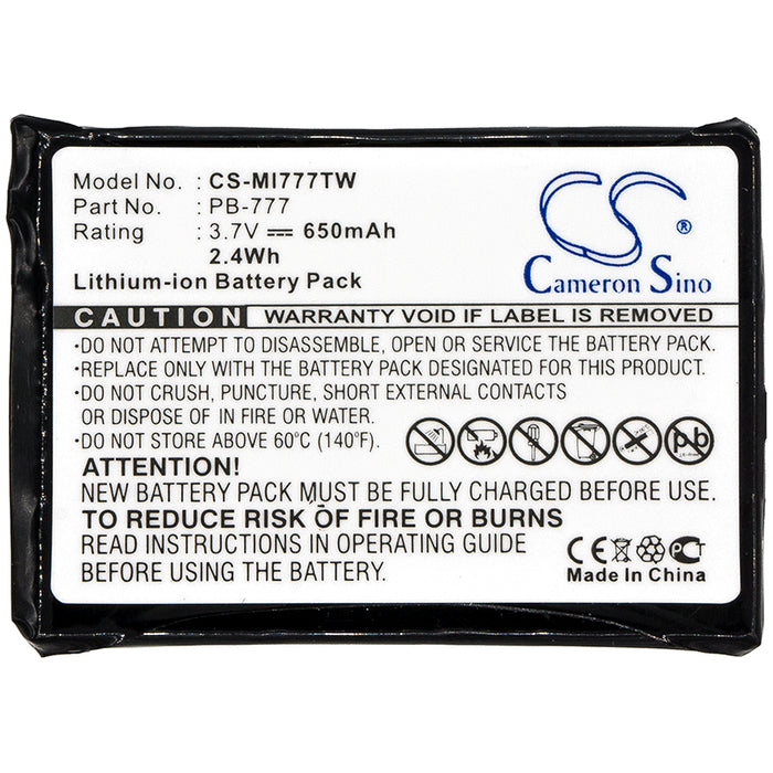 CS-MI777TW : Battery for Midland 777, PMR446+ - Replaces Midland PB-777