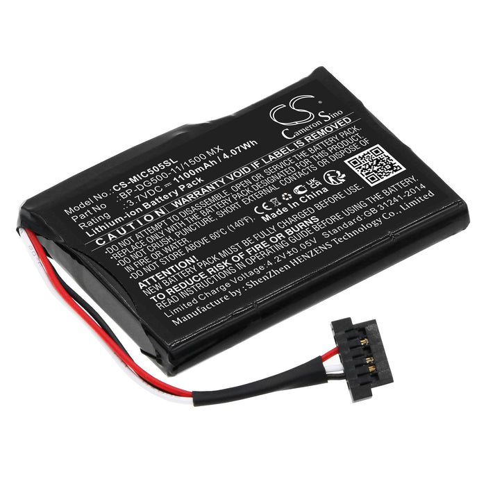 CS-MIC505SL : Battery for Mio cyclo 505 HC, cyclo 500 HC - Replaces Mio BP-DG500-11/1500 MX