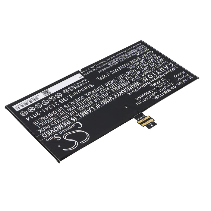 CS-MIS172SL : Battery for Microsoft Surface 4, 1724, Surface Pro 4 and others - Replaces Microsoft DYNR01, G3HTA027H
