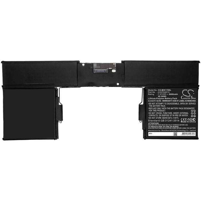 CS-MIS178SL : Battery for Microsoft Surface Book 1785 - Replaces Microsoft G3HTA001H