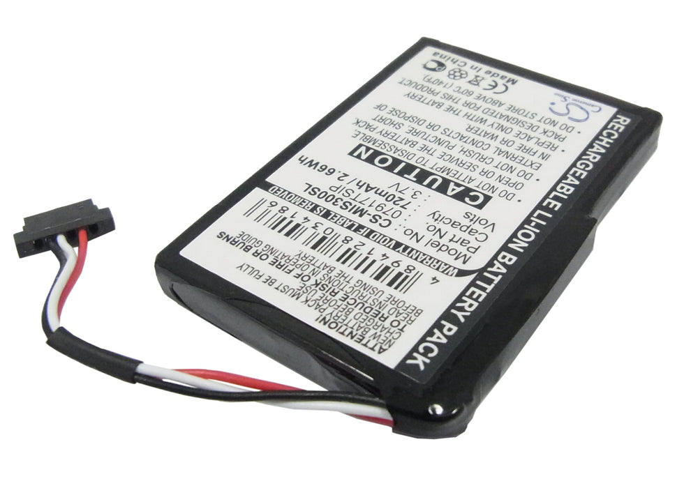 CS-MIS300SL : Battery for Mitac Mio Spirit 300, Spirit 300 Traffic, Spirit 555 and others - Replaces Mitac 07917TSIP