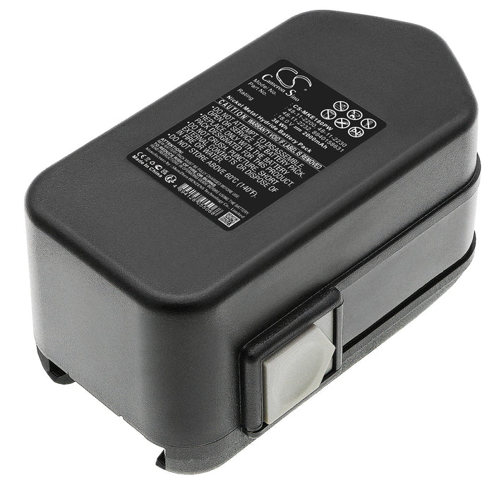 CS-MKE180PW : Battery for Milwaukee 0521-20, 0521-21, 0521-22 and others - Replaces Milwaukee 48-11-2200, 48-11-2230, 48-11-2232