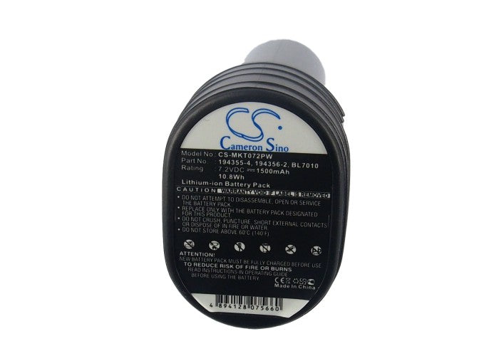 CS-MKT072PW : Battery for Makita CL070, CL070D, CL070DS and others - Replaces Makita 194355-4, 194356-2, BL7010 and others