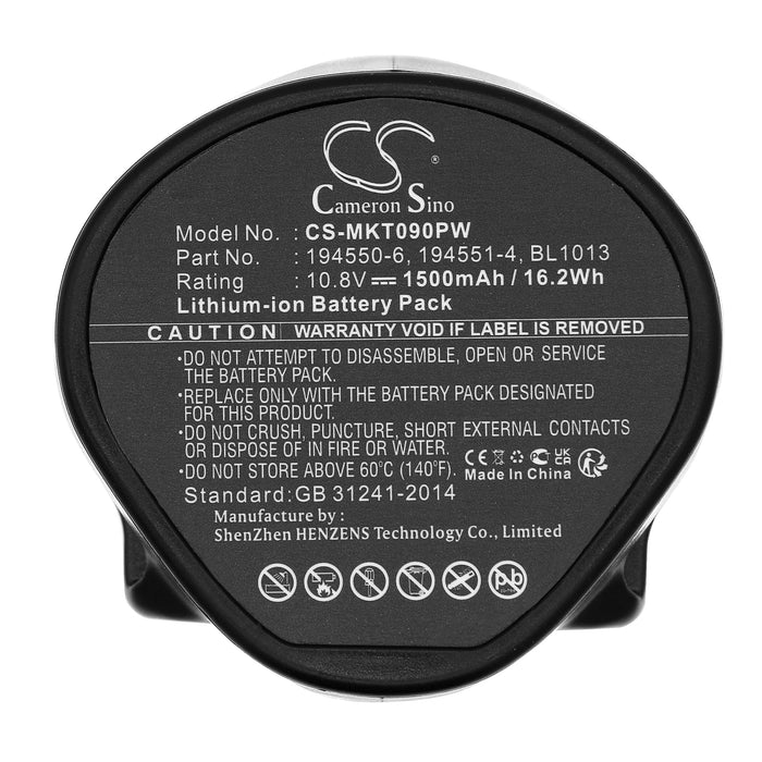 CS-MKT090PW : Battery for Makita CL102DZX, JR100DWE, ML100W and others - Replaces Makita 194550-6, 194551-4, BL1013 and others