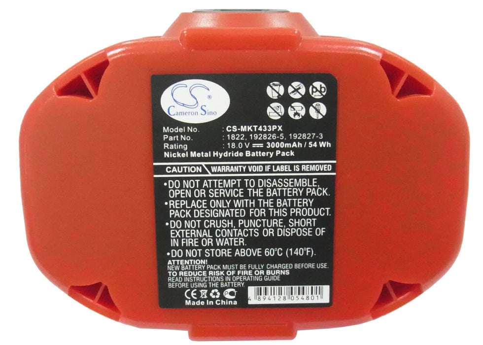 CS-MKT433PX : Battery for Makita 4334D, 4334DWA, 4334DWAE and others - Replaces Makita 1822, 192826-5, 192827-3 and others