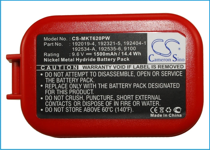 CS-MKT620PW : Battery for Makita 6014DW, 6200D, 6200DW and others - Replaces Makita 192019-4, 192321-5, 192404-1 and others