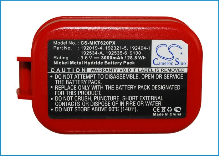 CS-MKT620PX : Battery for Makita 6014DW, 6200D, 6200DW and others - Replaces Makita 192019-4, 192321-5, 192404-1 and others