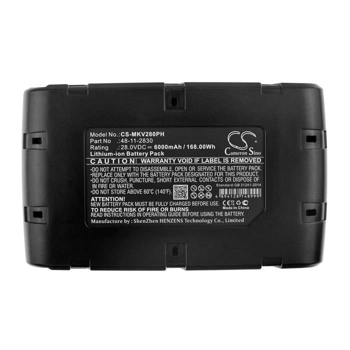 CS-MKV280PH : Battery for Milwaukee V28, 28V, 0726-22 and others - Replaces Milwaukee 48-11-2850, 4932352732, M28 and others