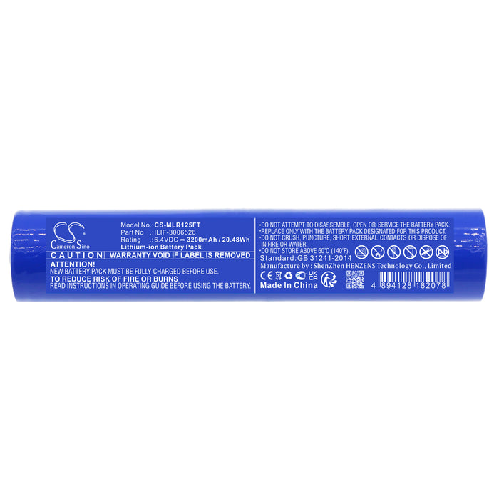 CS-MLR125FT : Battery for Maglite ML125, ML150LR, ML150LRX - Replaces Maglite ILIF-3006526