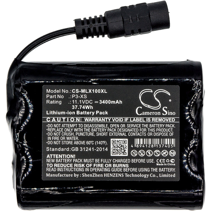 CS-MLX100XL : Battery for Minelab Sovereign XS - Replaces Minelab P3-XS