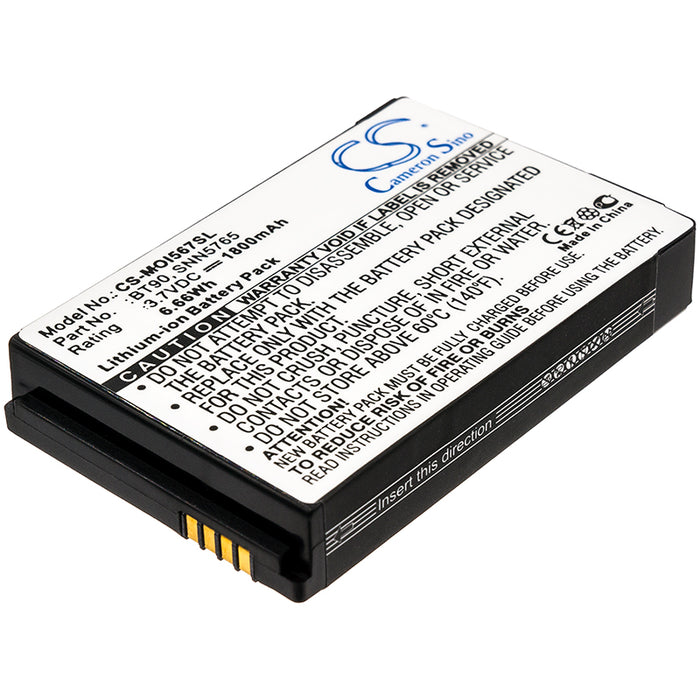 CS-MOI567SL : Battery for Motorola I576, Rival A455, Z6tv and others - Replaces Motorola BT90, SNN5826A, SNN5759 and others