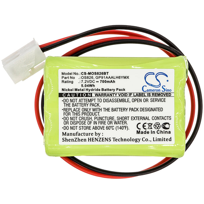 CS-MOS826BT : Battery for Marmitek ProGuard800 Siren, ProGuard OS826 siren, wireless ProGuard alarm panel - Replaces Marmitek OS826, GP91AAALH6YMX, GP11AAAH6YMX and others