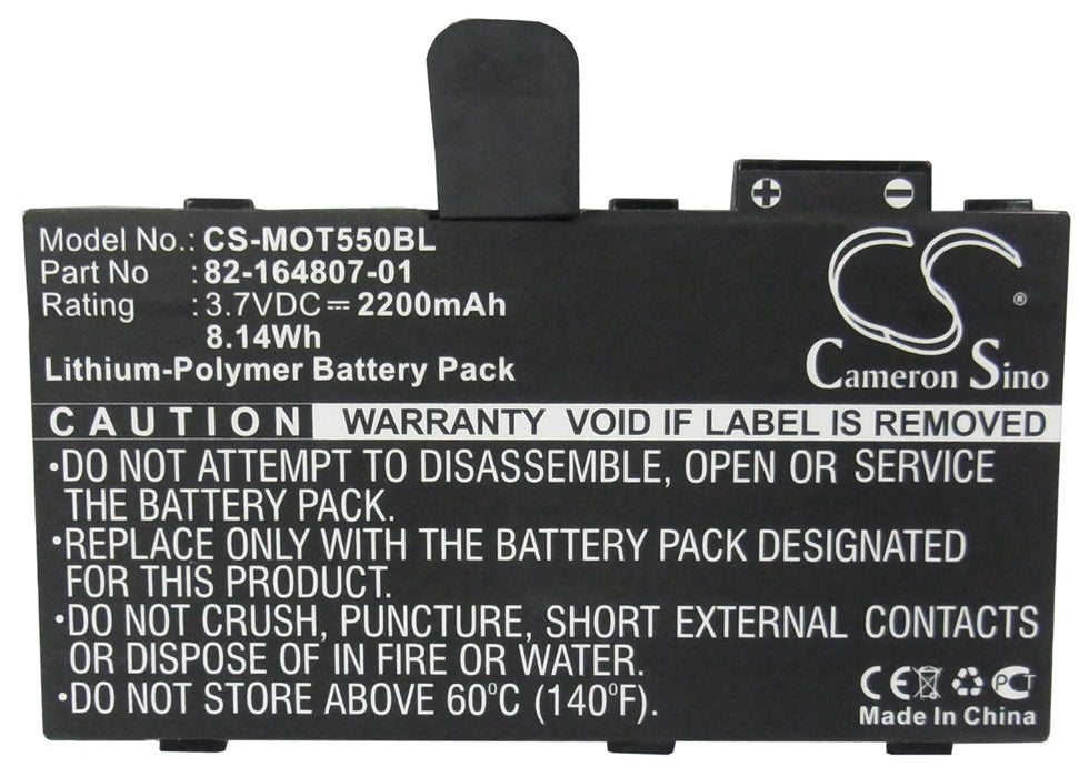 CS-MOT550BL : Battery for Zebra RFD8500 - Replaces Zebra BTRY-TC55-29MA1-01, BTRY-RF85-44MA1-01