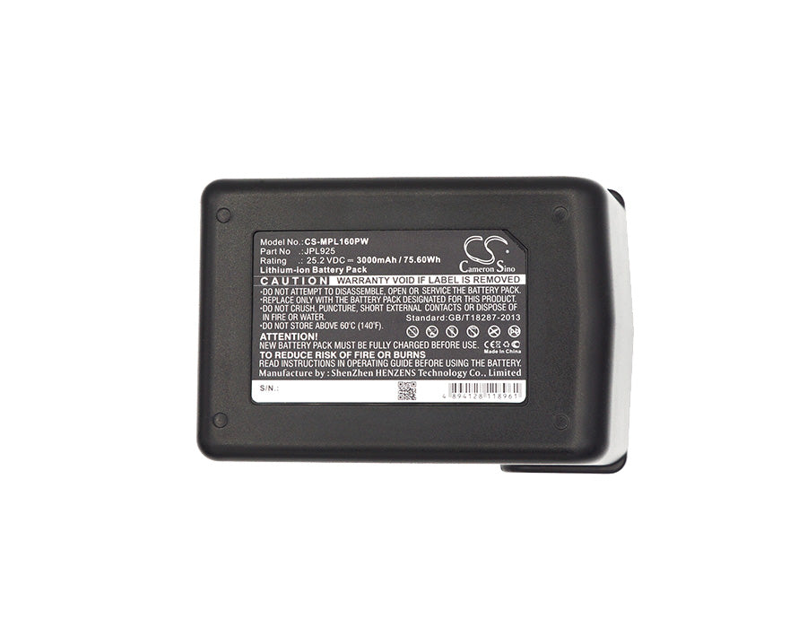 CS-MPL160PW : Battery for MAX Rebar PJRC160, 34G808 - Replaces MAX JPL925