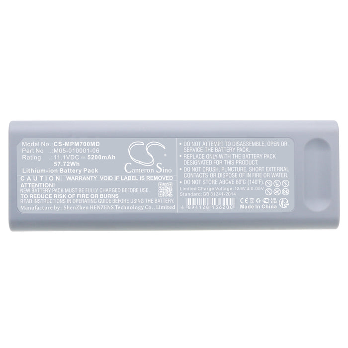 CS-MPM700MD : Battery for Mindray PM7000, Accutorr V, DPM3 and others - Replaces Mindray M05-010001-06, 0146-00-0099, 115-018015-00 and others