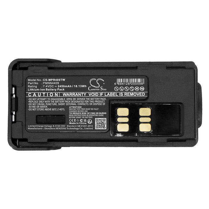 CS-MPR409TW : Battery for Motorola XPR7350, XPR3000, XPR3500 and others - Replaces Motorola PMNN4409, PMNN4409AR, PMNN4412 and others