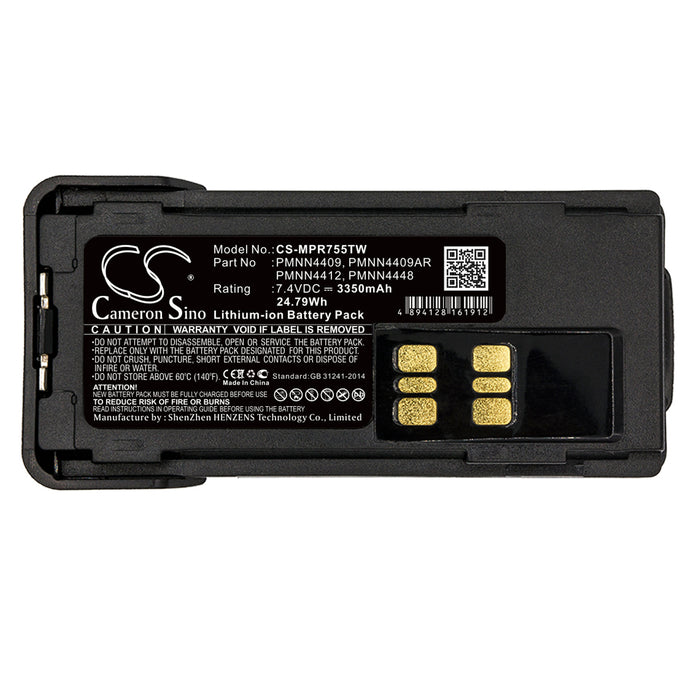 CS-MPR755TW : Battery for Motorola XPR7350, XPR3000, XPR3500 and others - Replaces Motorola PMNN4409, PMNN4409AR, PMNN4412 and others