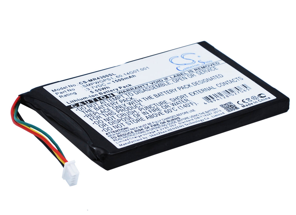 CS-MR4300SL : Battery for Magellan Maestro 4300, Maestro 4350, Maestro 4370 - Replaces Magellan SMPWGPS1, 60.14G0T.001