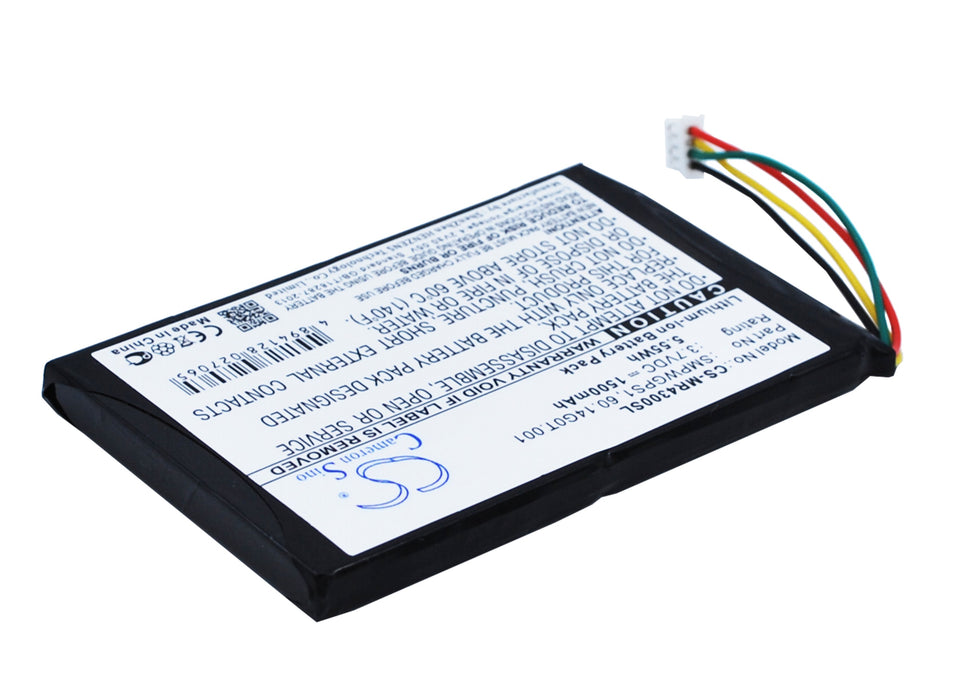 CS-MR4300SL : Battery for Magellan Maestro 4300, Maestro 4350, Maestro 4370 - Replaces Magellan SMPWGPS1, 60.14G0T.001