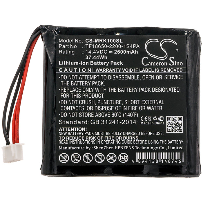 CS-MRK100SL : Battery for Marshall Kilburn - Replaces Marshall TF18650-2200-1S4PA