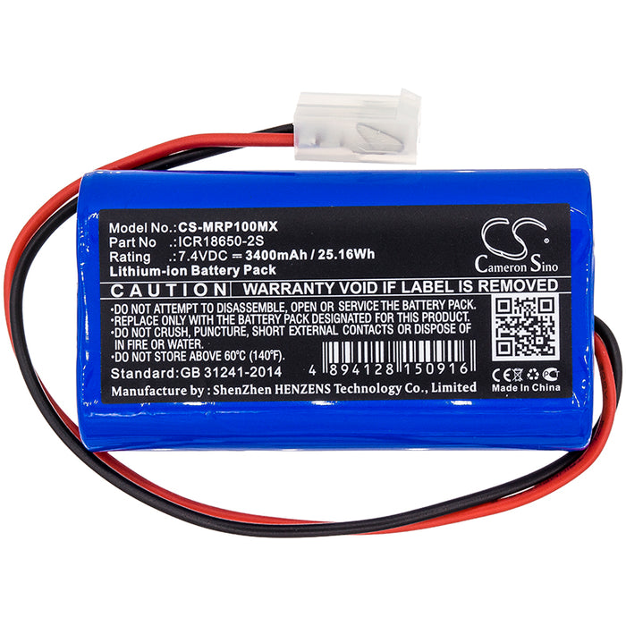 CS-MRP100MX : Battery for Mindray SP1, SP1 Syringe Pump - Replaces Mindray ICR18650-2S