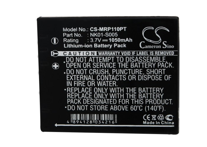 CS-MRP110PT : Battery for 3M MPro 110 Micro Projector - Replaces 3M NK01-S005, NK03-S005