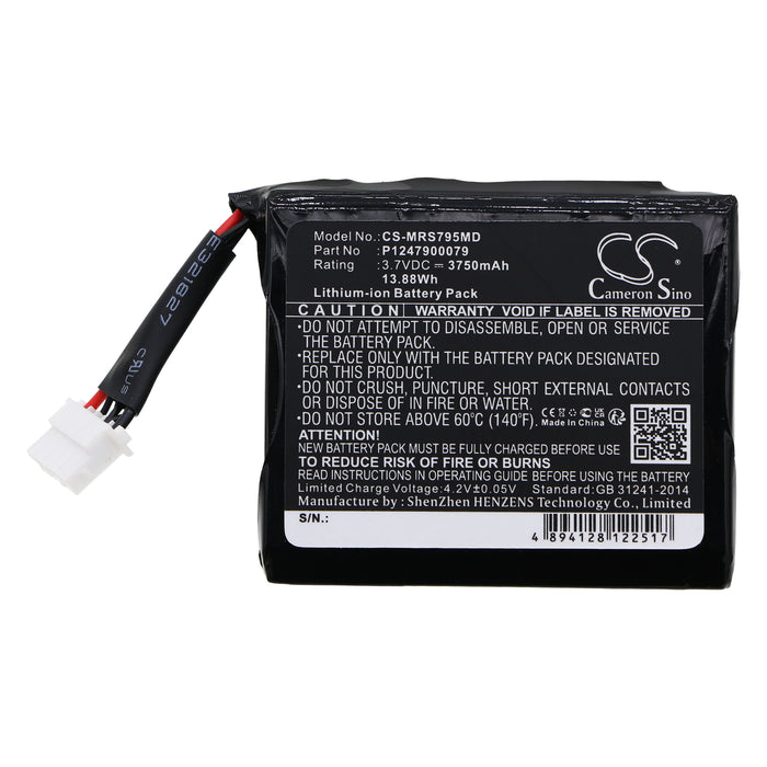 CS-MRS795MD : Battery for Masimo Radical-7 9500 Touchscreen, Radical Pulse Oximeter, Radical-7 Touch Pulsoximeter and others - Replaces Masimo P1247900079, 23794, 25950 and others