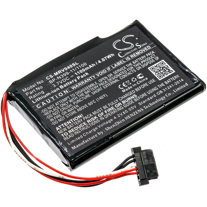 CS-MRV940SL : Battery for Magellan RoadMate RV 9490T-LMB - Replaces Magellan BP-N399-11/1100