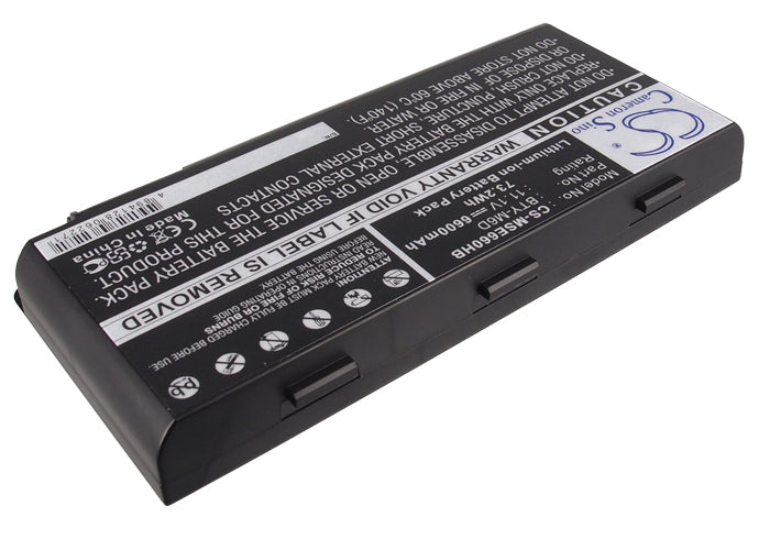 CS-MSE660HB : Battery for MSI GX780R, GX780R-i548LW7P, GX780R-024CS and others - Replaces MSI BTY-M6D