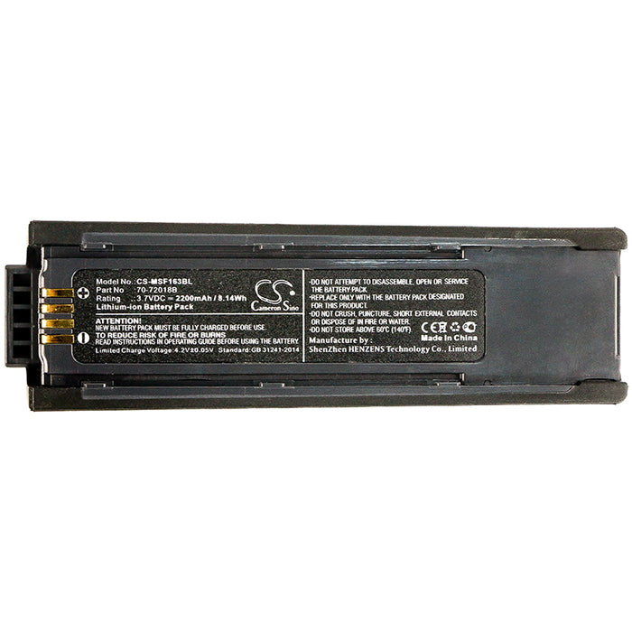 CS-MSF163BL : Battery for Metrologic MS1633 FocusBT - Replaces Metrologic 70-72018, 70-72018B, BJ-MJ02X-2K4KSM and others