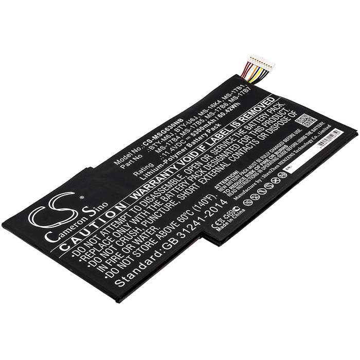 CS-MSG630NB : Battery for MSI GS63 7RE Stealth Pro, GS63 STEALTH-010, GS63VR Stealth Pro-043NL and others - Replaces MSI BTY-M6J, BTY-U6J, MS-16K4 and others