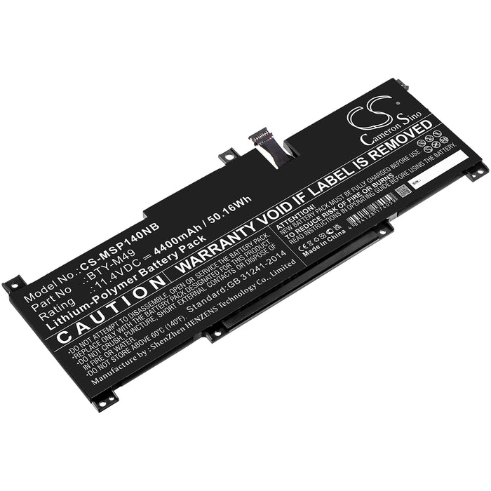 CS-MSP140NB : Battery for MSI GSP14, Modern-14-B11SB-273JP, Modern 14 B4M(MS-14DK) and others - Replaces MSI BTY-M49