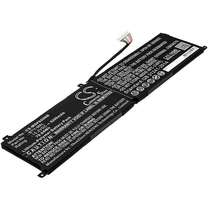 CS-MSP650NB : Battery for MSI GS65, GS65 Stealth Thin, GS65 Stealth Thin 9RE-051US and others - Replaces MSI BTY-M6L