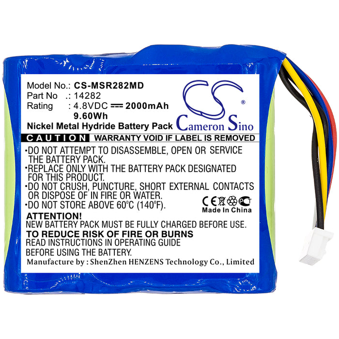 CS-MSR282MD : Battery for Masimo Rainbow, Radical-7, pulse oximeter Radical7 Color Screen - Replaces Masimo 14282, B11588, AMED3404